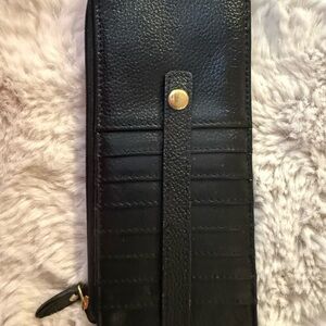 Lodis Black Wallet with Gold Accent